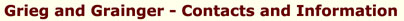 Grieg and Grainger - Contacts and Information